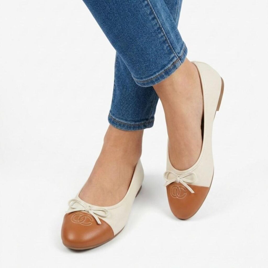 Lambskin CC Ballerina Flats