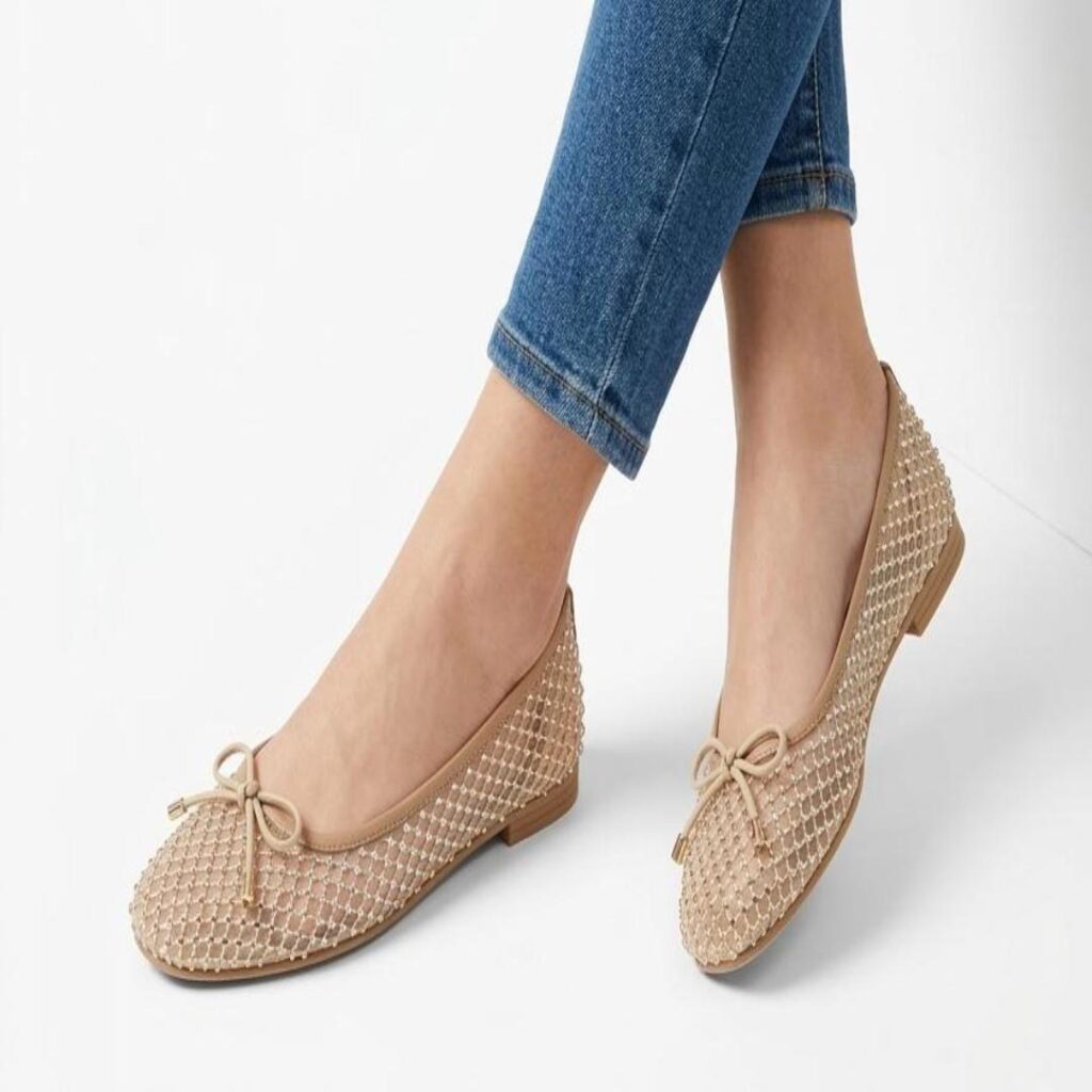 Woven Leather Ballet Flats