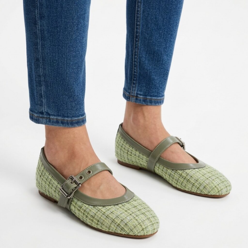 Woven Leather Ballet Flats Brightes