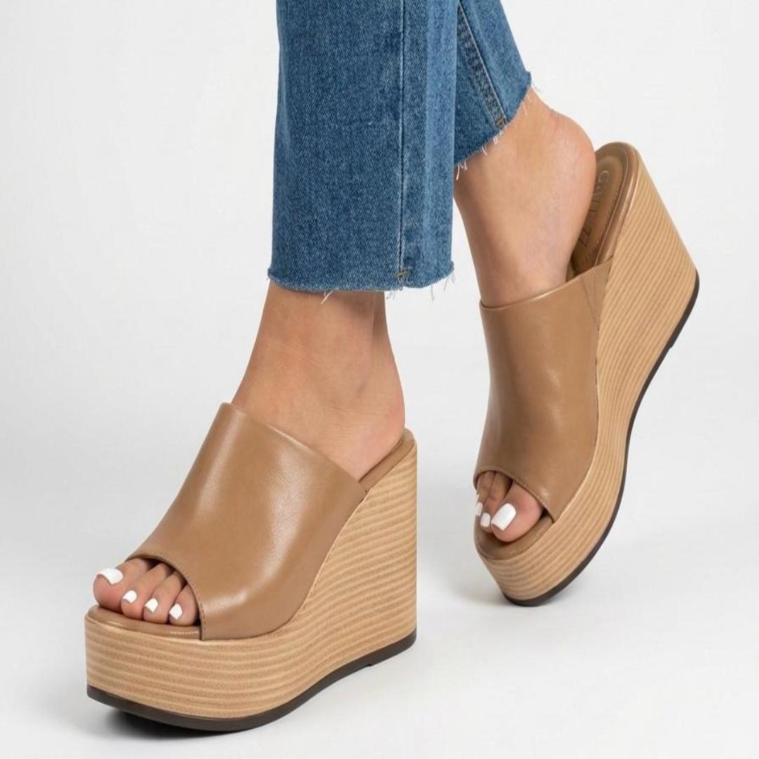 Sandals wedge look heel