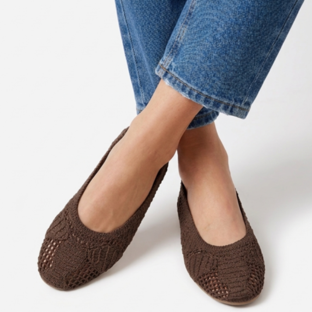 Crochet ballet flats