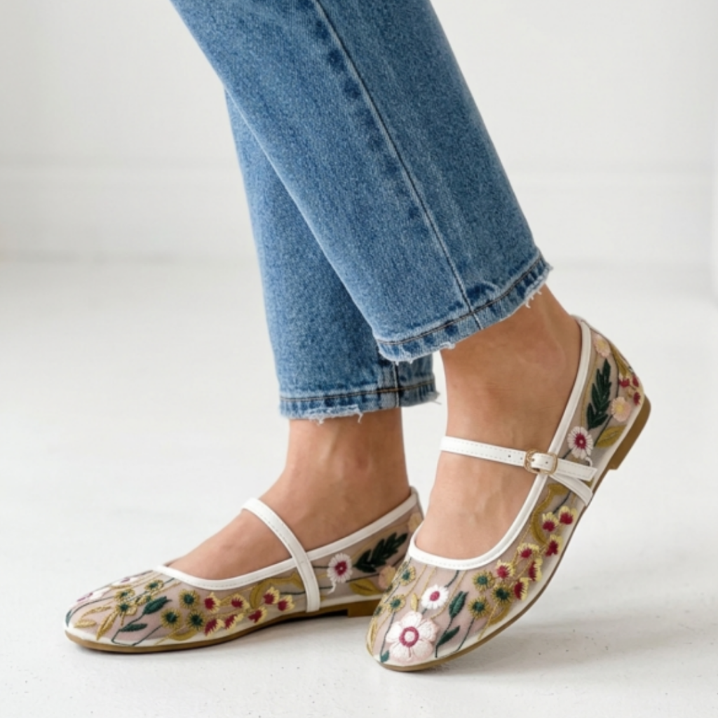 Ballet Flats Clear Printed